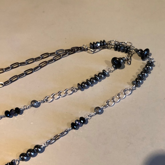 Mixed Bead and Chain Necklace #12 - Picture 6 of 7